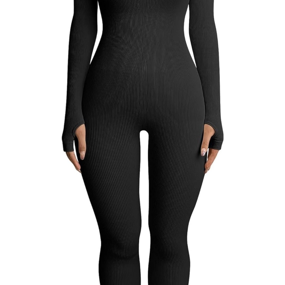 Black Long Sleeve Jumpsuit